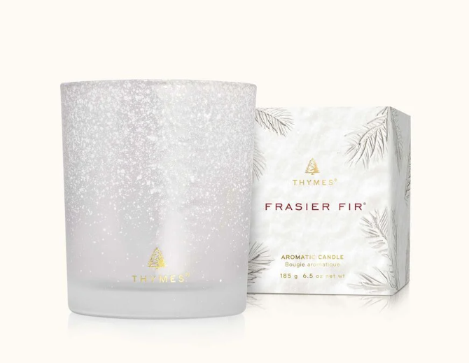 Frasier Fir Medium Flocked Collection Pored Candle