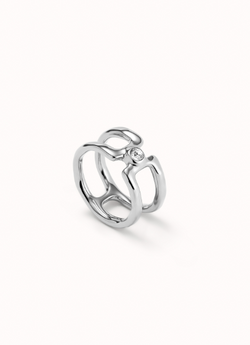 SER INDOMABLE Silver Ring with White Topaz 18