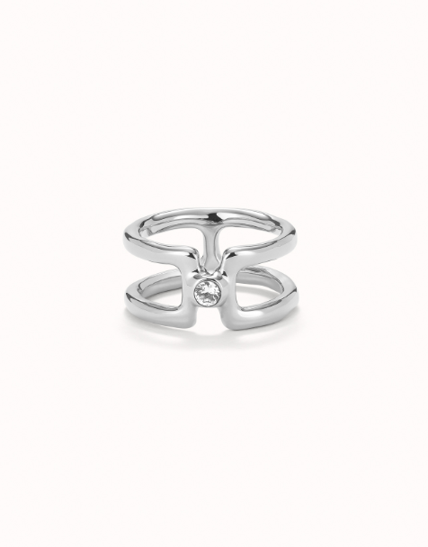 SER INDOMABLE Silver Ring with White Topaz 18