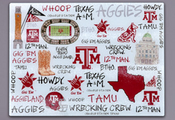 Texas A&M Tempered Glass Board