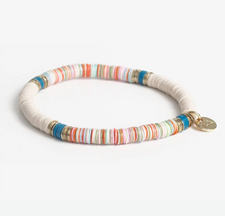 Grace One Color Multi Mix Stretch Bracelet - Cream