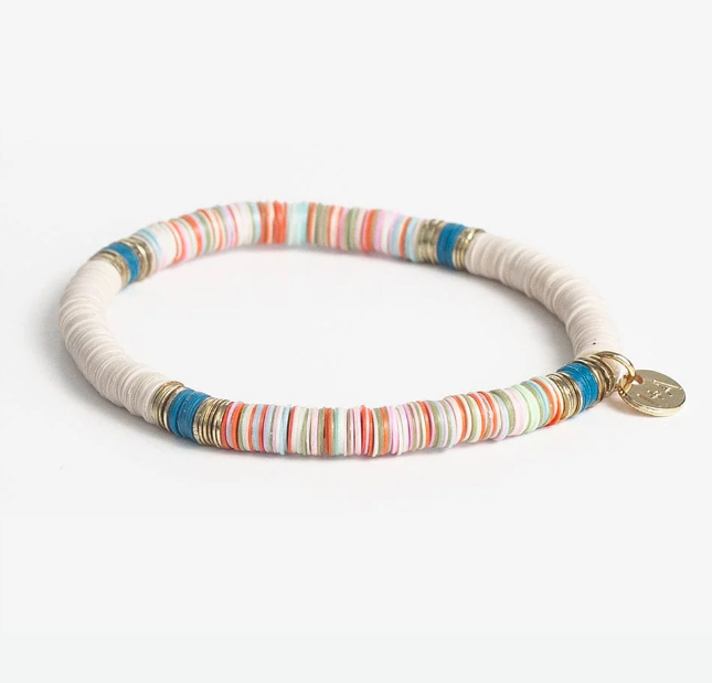 Grace One Color Multi Mix Stretch Bracelet - Cream