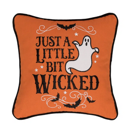 Little Bit Wicked Ghost Pillow