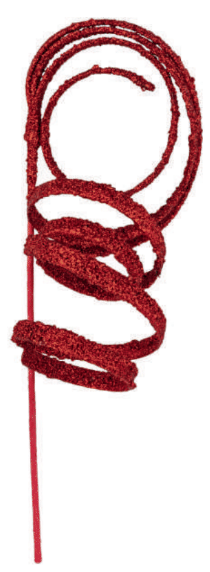 Red glitter spiral extendable pick