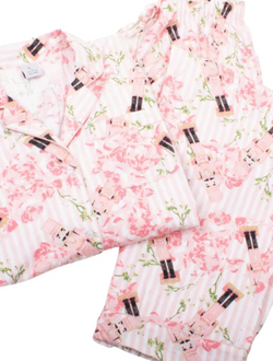 Nutcracker Rose Flannel Long PJ Set