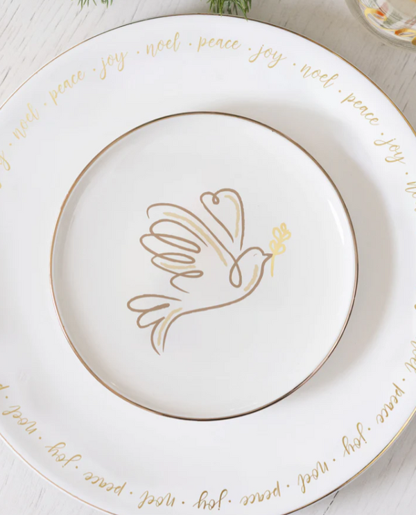 Gold Peace Appetizer Plate