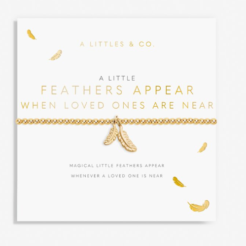 A Little FEATHERS APPEAR WHEN LOVED ONES ARE NEAR Gold Bracelet