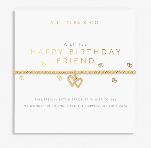 A Little HAPPY BIRTHDAY FRIEND Gold Bracelet