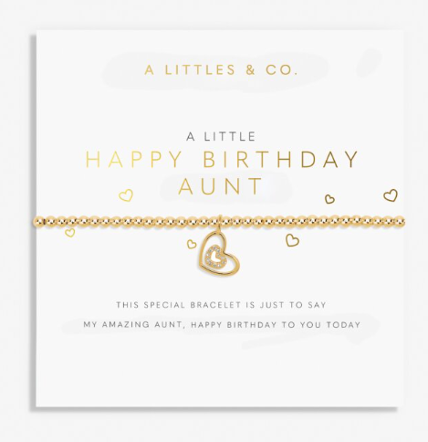 A Little HAPPY BIRTHDAY AUNT Gold Bracelet