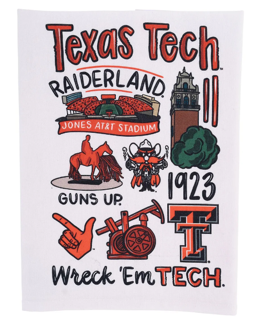 Texas Tech Icon Tea Towel