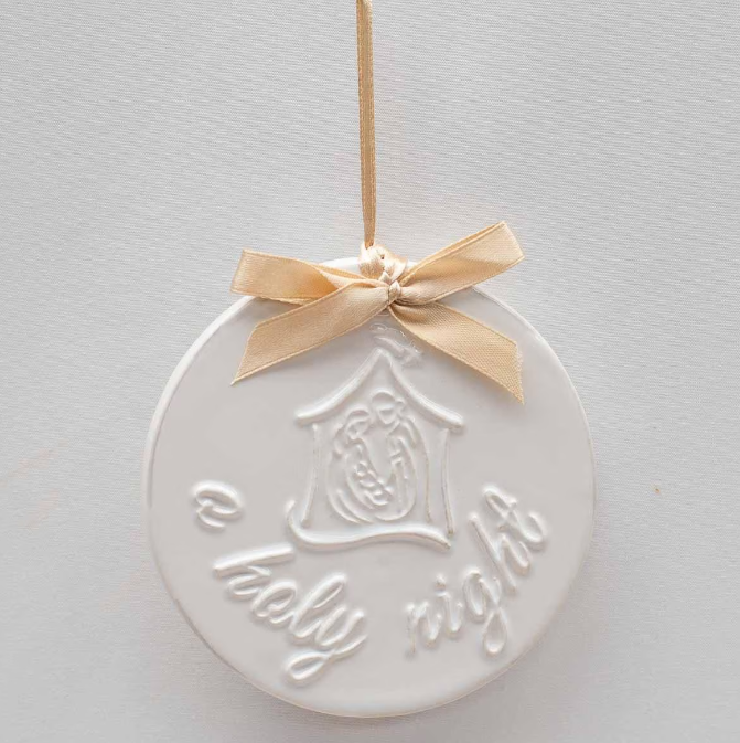 O Holy Night Embossed Ornament