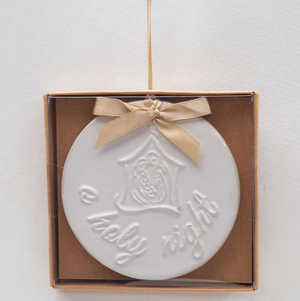 O Holy Night Embossed Ornament