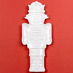 Royal Nutcracker Shaped Platter White