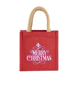 Merry Christmas Fleur Petite Gift Tote