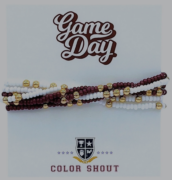 Game Day Team Colors - Maroon & White