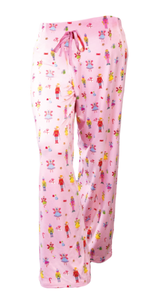 Sugar Plum Fairy Notch Collar Top & Pants Pajama Set