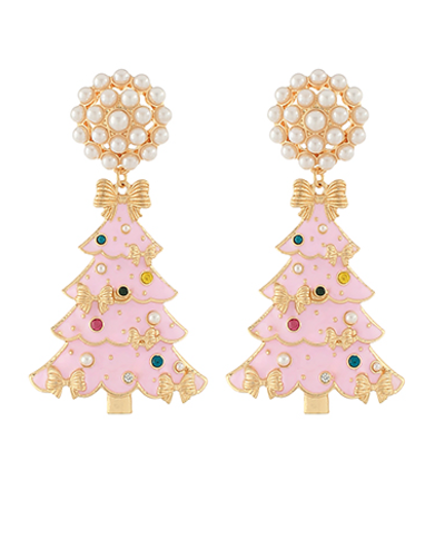 Christmas Tree Drop Earrings