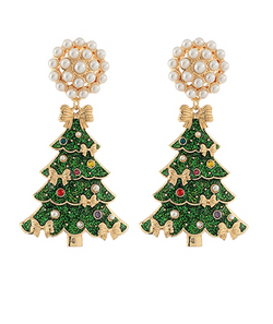 Christmas Tree Drop Earrings