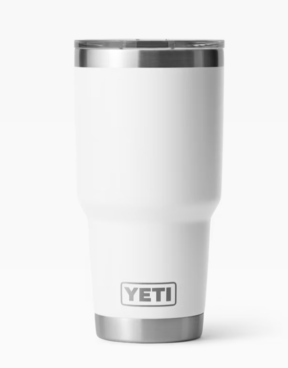 Rambler 30 oz Tumbler with Mag Slider Lid - White