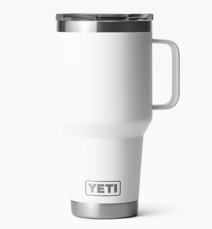 RAMBLER 30 OZ TRAVEL MUG WHITE