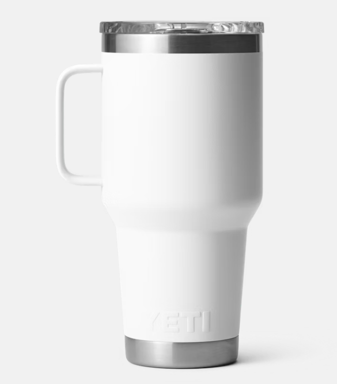 RAMBLER 30 OZ TRAVEL MUG WHITE