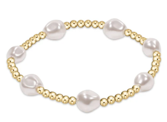 Enewton Extends - Admire Gold 3mm Bead Bracelet - Pearl