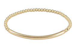 Classic Gold 3mm Bead Bracelet - Bliss Bar Textured