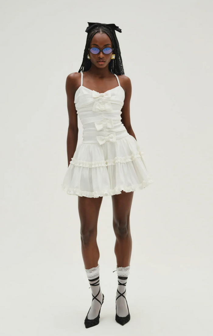 white christmas dresses Whipped Cream Taffeta Mini Dress – Cactus Flower