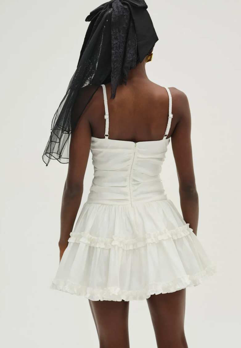 Whipped Cream Taffeta Mini Dress