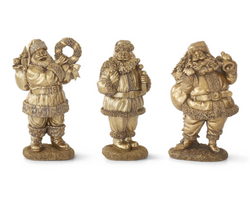 Antique Gold Resin Santas