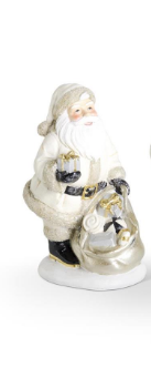 Resin Cream and Black Santas