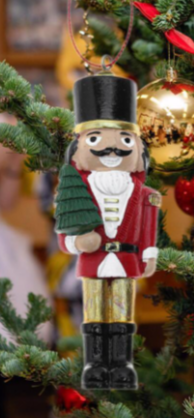 Painted resin nutcracker ornaments, 3 in