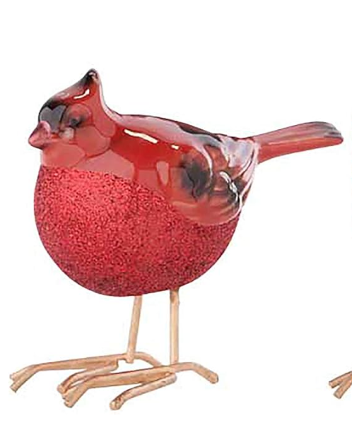 4.5 Inch Red Ceramic Cardinals