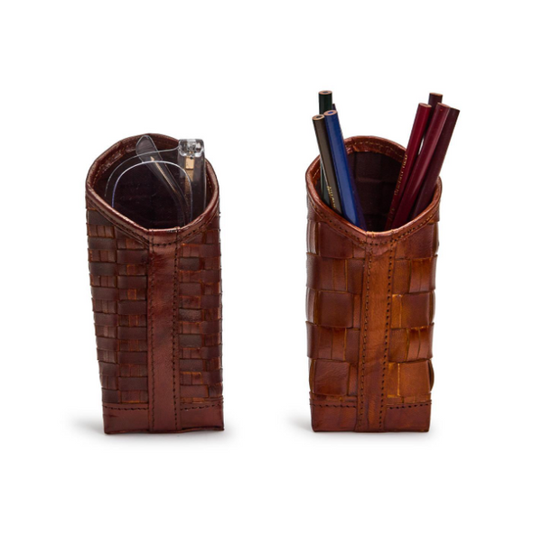 Woven Leather Holder