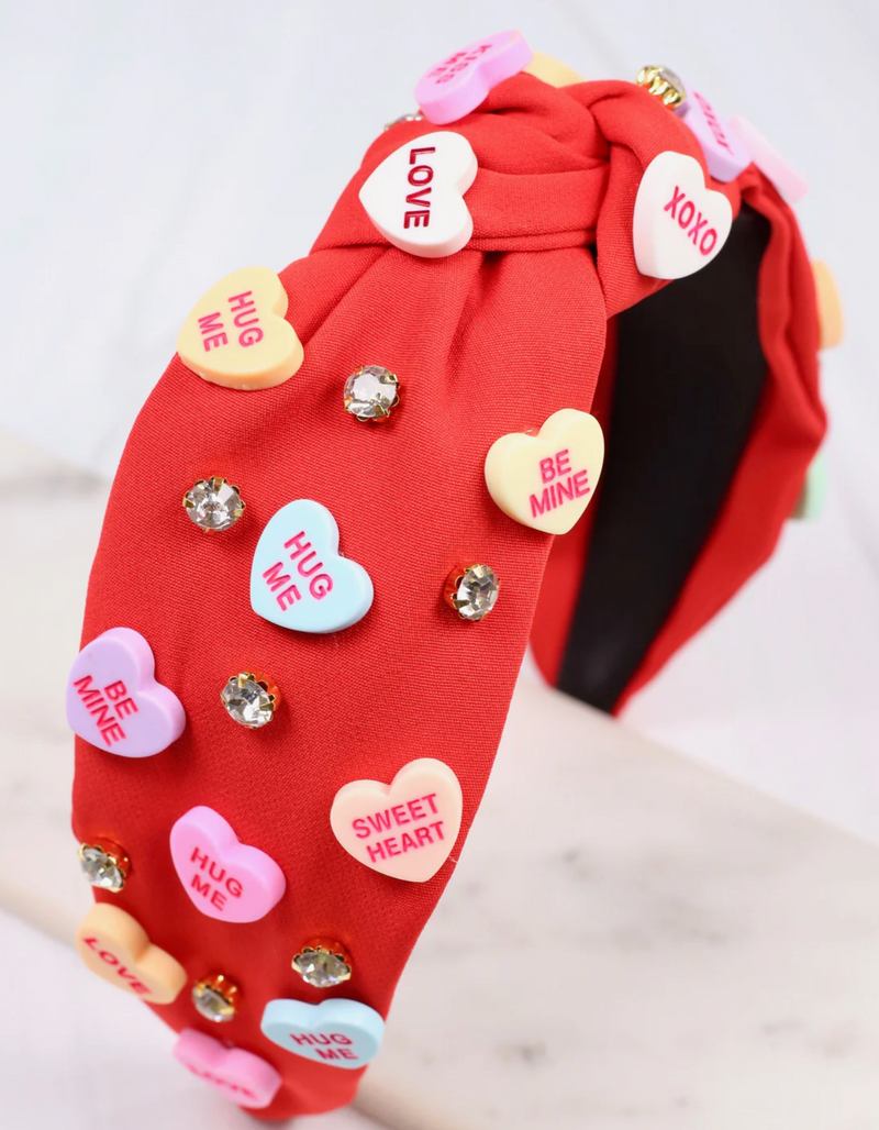 Sweet Nothings Heart Headband - Red