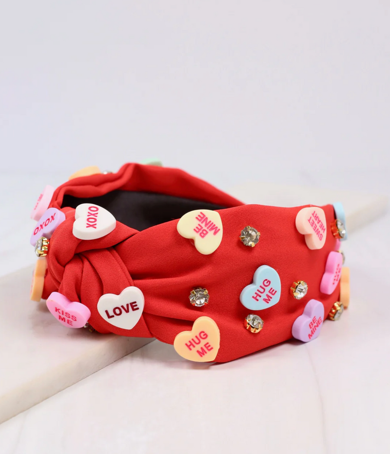 Sweet Nothings Heart Headband - Red