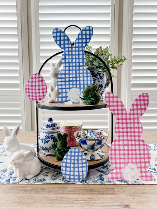 Gingham Bunnies - SET of 2