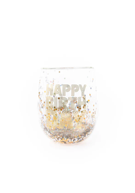 Happy Birthday Wine Glass