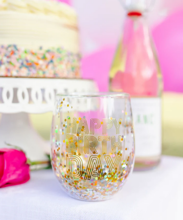 Happy Birthday Wine Glass