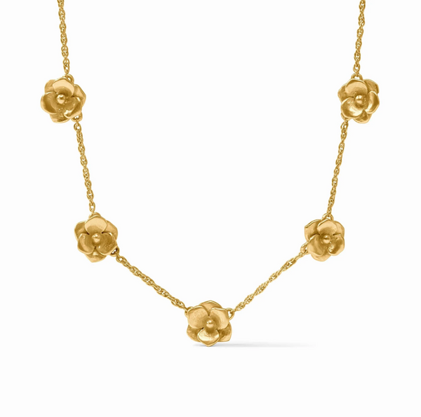 Bloom Delicate Station Necklace-Gold