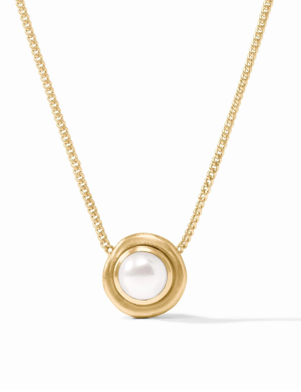 Wave Stone Delicate Necklace-Pearl