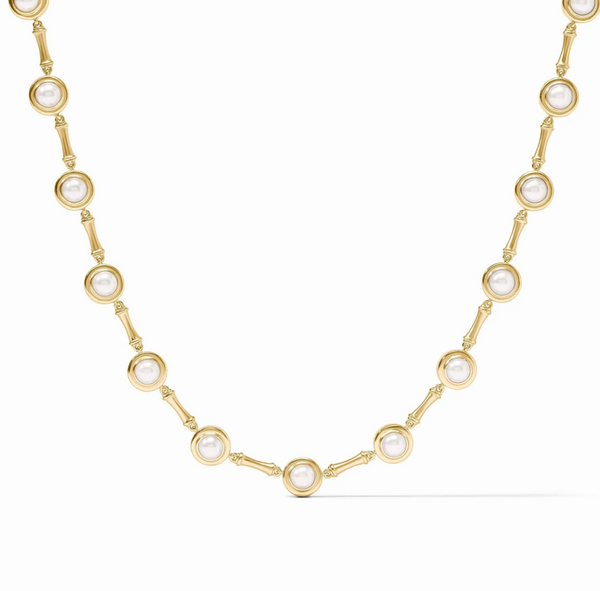 Bamboo Pearl Necklace-Pearl