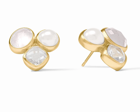 Kaleidoscope Statement Stud-Iridescent Clear Crystal