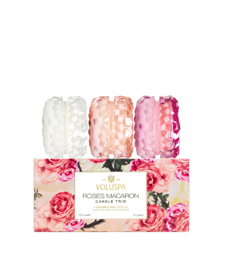 Roses Macaron Trio Gift Set