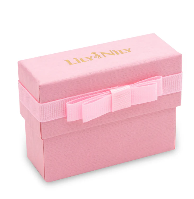 Bow Necklace with CZ - Pink