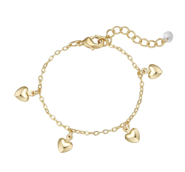 Heart Charm Bracelet - Gold (Baby)