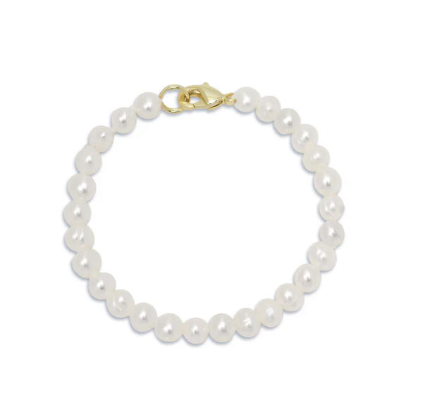4.5" Freshwater Pearl Strand Bracelet (Baby)