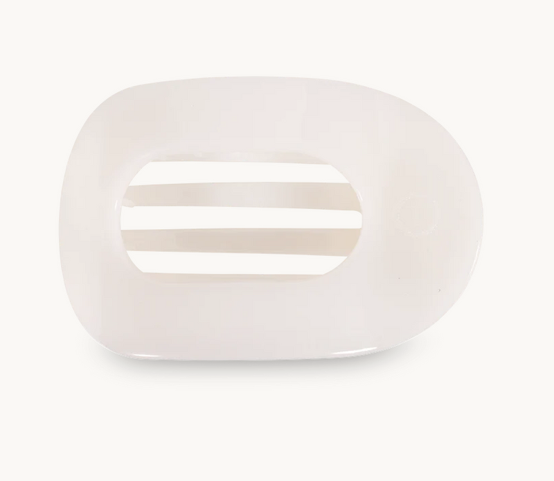 Coconut White Large Flat Round Clip