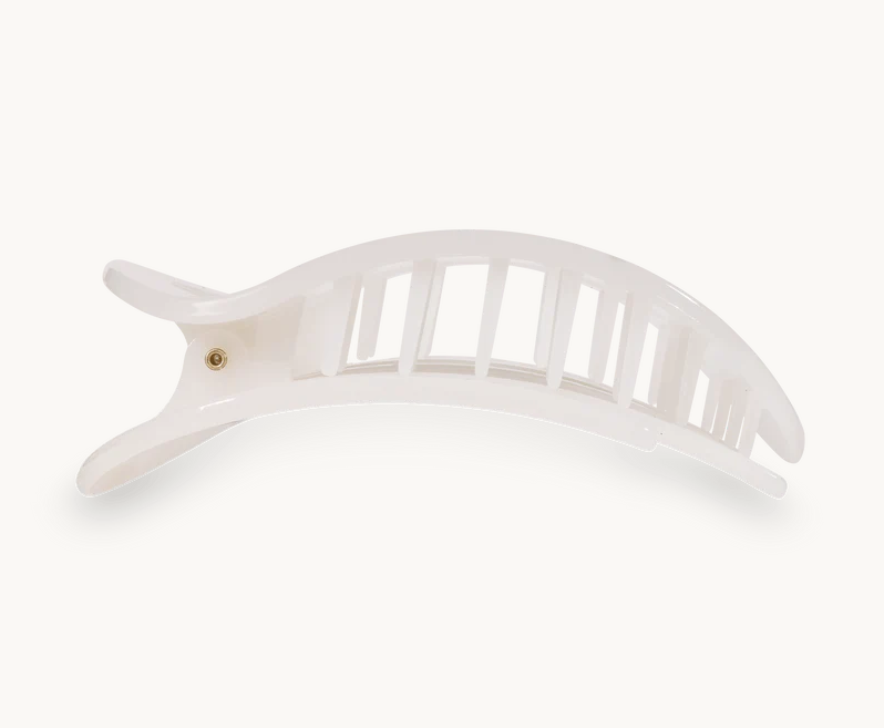 Coconut White Large Flat Round Clip