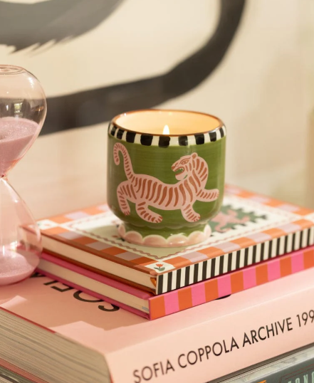 A Dopo Tiger Ceramic Candle - Black Cedar